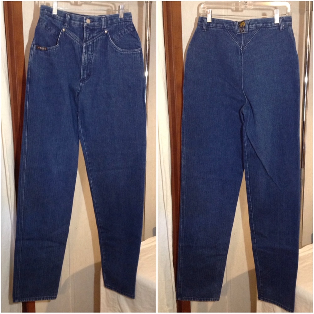 Women's Sz 11/30.5 Pinstripe Blue Blaze Blue Jeans